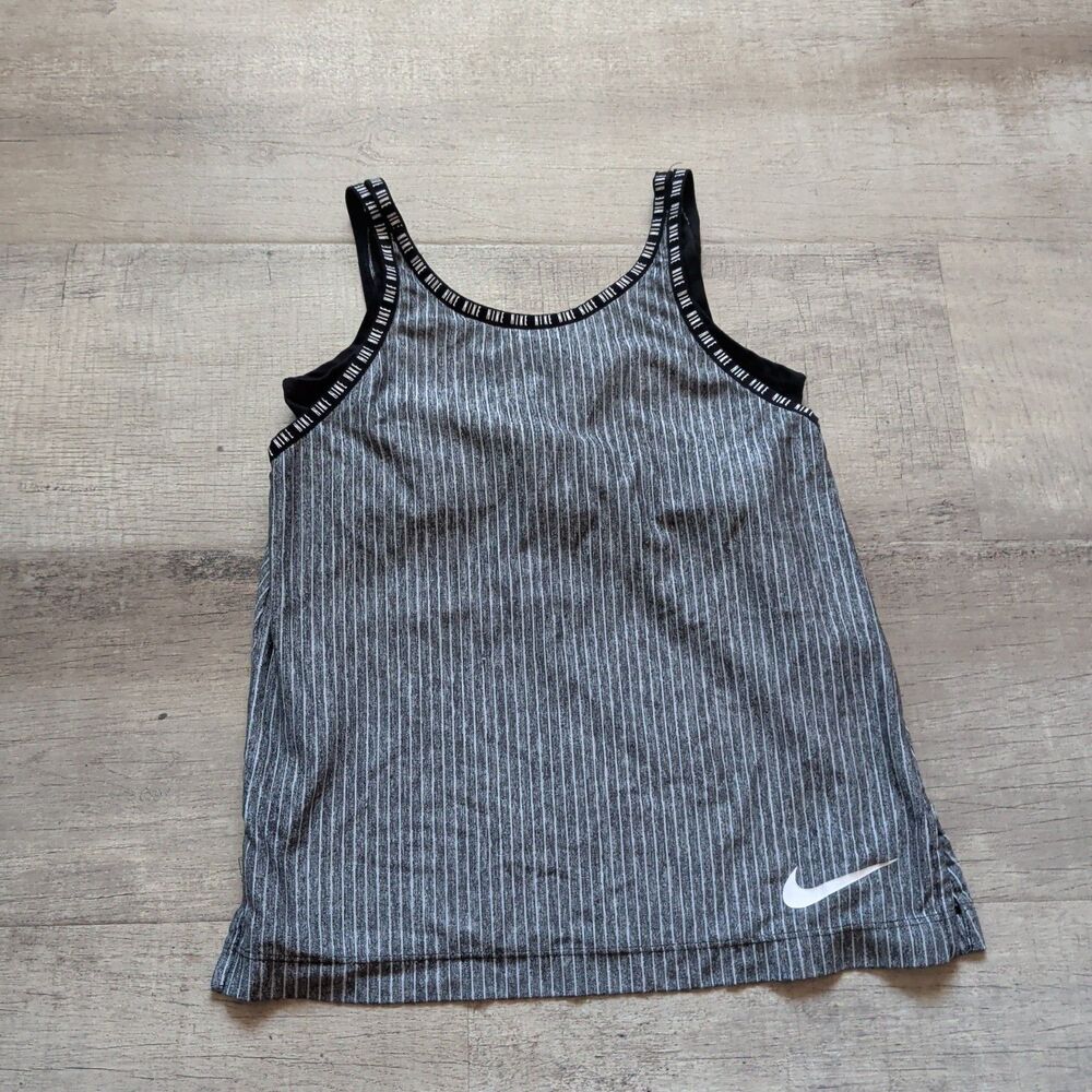 Nike 2-In-1 Dri-Fit Training Tank Top CJ7556 010 Size Small S Striped